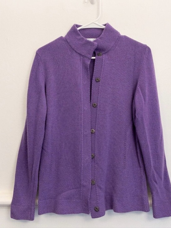 Morris Sweaters - Morris Italy Merino Wool & Cashmere Button-Up Sweater – Size 14 (US) / 46 (IT)